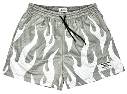 Gray and White Flames
